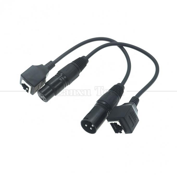XLR 3 핀 폴 남성 여성 RJ45 여성 Cat5 네트워크 이더넷 어댑터 케이블 LED 오디오 DMX CON 컨트롤러 1