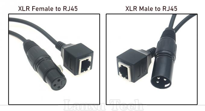 XLR 3 핀 폴 남성 여성 RJ45 여성 Cat5 네트워크 이더넷 어댑터 케이블 LED 오디오 DMX CON 컨트롤러 0