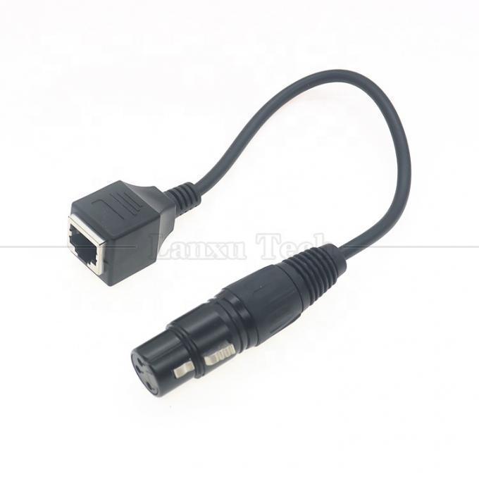 XLR 3 핀 폴 남성 여성 RJ45 여성 Cat5 네트워크 이더넷 어댑터 케이블 LED 오디오 DMX CON 컨트롤러 4