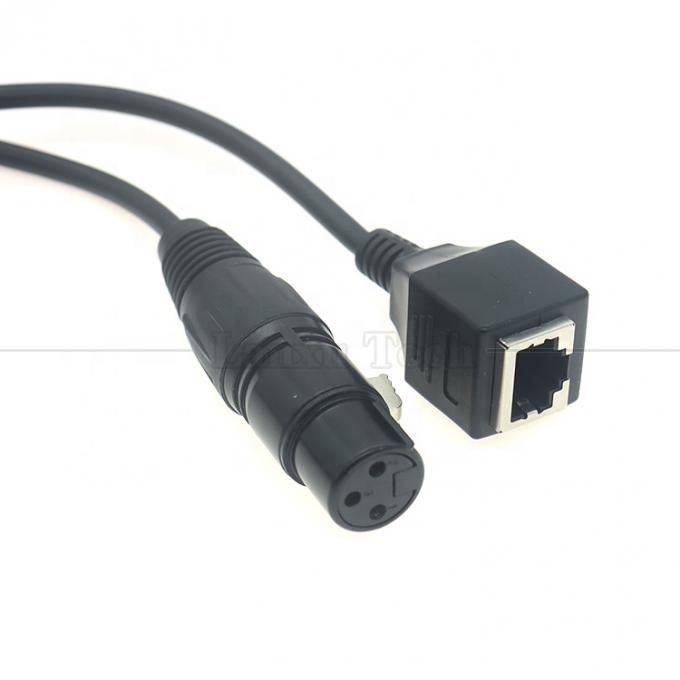 XLR 3 핀 폴 남성 여성 RJ45 여성 Cat5 네트워크 이더넷 어댑터 케이블 LED 오디오 DMX CON 컨트롤러 3