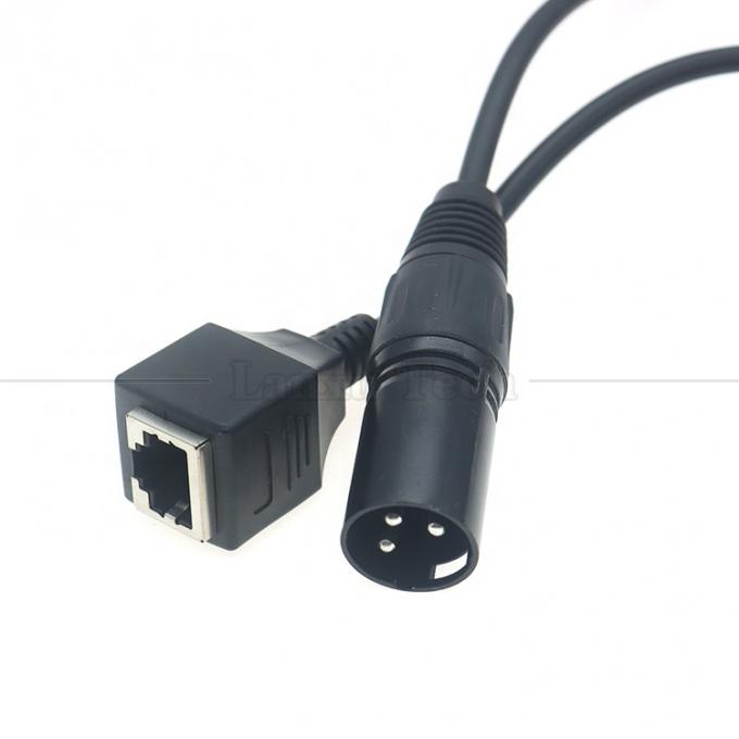 XLR 3 핀 폴 남성 여성 RJ45 여성 Cat5 네트워크 이더넷 어댑터 케이블 LED 오디오 DMX CON 컨트롤러 2