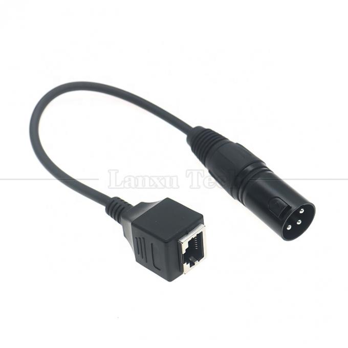 XLR 3 핀 폴 남성 여성 RJ45 여성 Cat5 네트워크 이더넷 어댑터 케이블 LED 오디오 DMX CON 컨트롤러 5