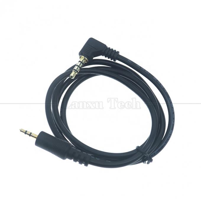 2.5mm 3극 잭 90도 오른쪽 각 4극 3.5mm TRRS 잭 TV 라디오 스테레오 오디오 케이블 3