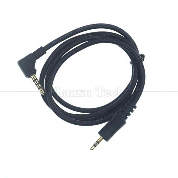 2.5mm 3극 잭 90도 오른쪽 각 4극 3.5mm TRRS 잭 TV 라디오 스테레오 오디오 케이블 0