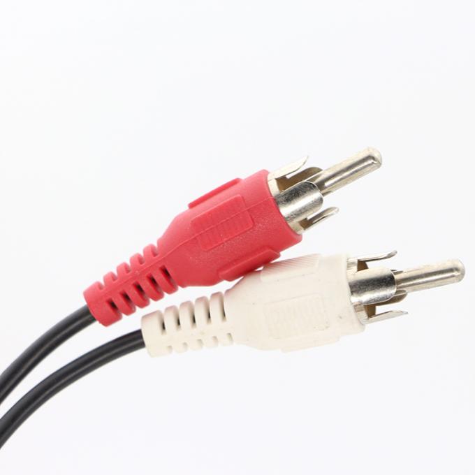 커스텀 M 2M 3M TV Y 스플리터 2 RCA 남성 2 RCA 남성 오디오 비디오 케이블 1