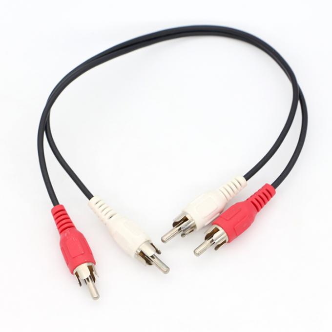 커스텀 M 2M 3M TV Y 스플리터 2 RCA 남성 2 RCA 남성 오디오 비디오 케이블 0