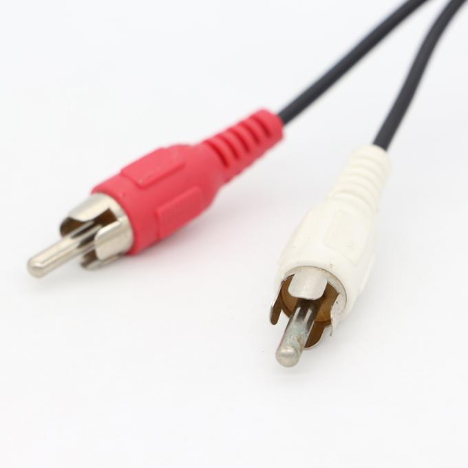 커스텀 M 2M 3M TV Y 스플리터 2 RCA 남성 2 RCA 남성 오디오 비디오 케이블 2