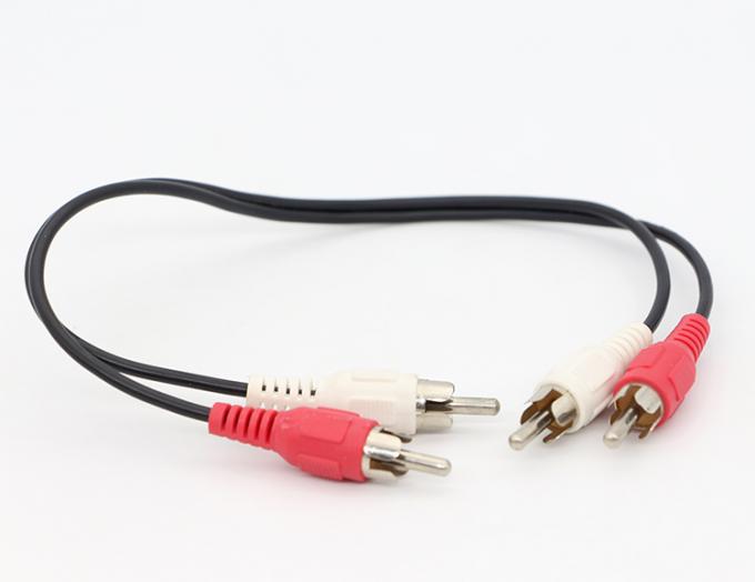 커스텀 M 2M 3M TV Y 스플리터 2 RCA 남성 2 RCA 남성 오디오 비디오 케이블 4