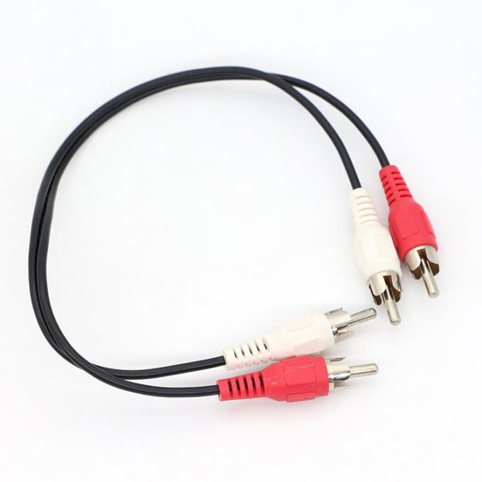 커스텀 M 2M 3M TV Y 스플리터 2 RCA 남성 2 RCA 남성 오디오 비디오 케이블 5