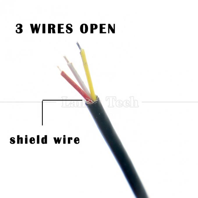 맞춤형 3.5mm TRS 3극 쉴드 오디오 잭 여자로 열어 벗겨진 틴 벗은 끝 케이블 1