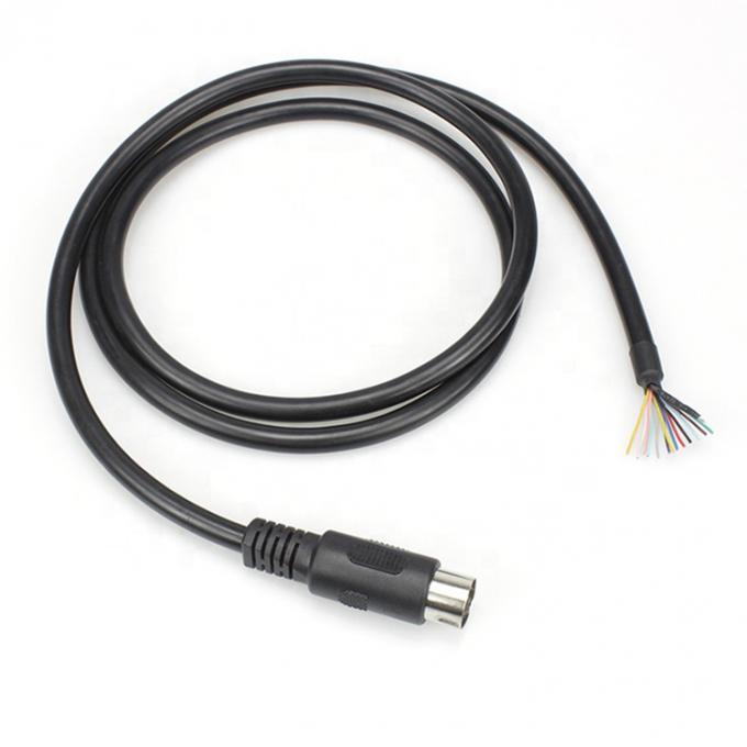 커스텀 1M 2M 쉴드 13 PIN Din 커넥터 오픈 와이어 피그테일 케이블 0