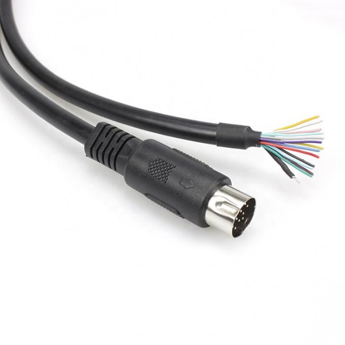 커스텀 1M 2M 쉴드 13 PIN Din 커넥터 오픈 와이어 피그테일 케이블 2