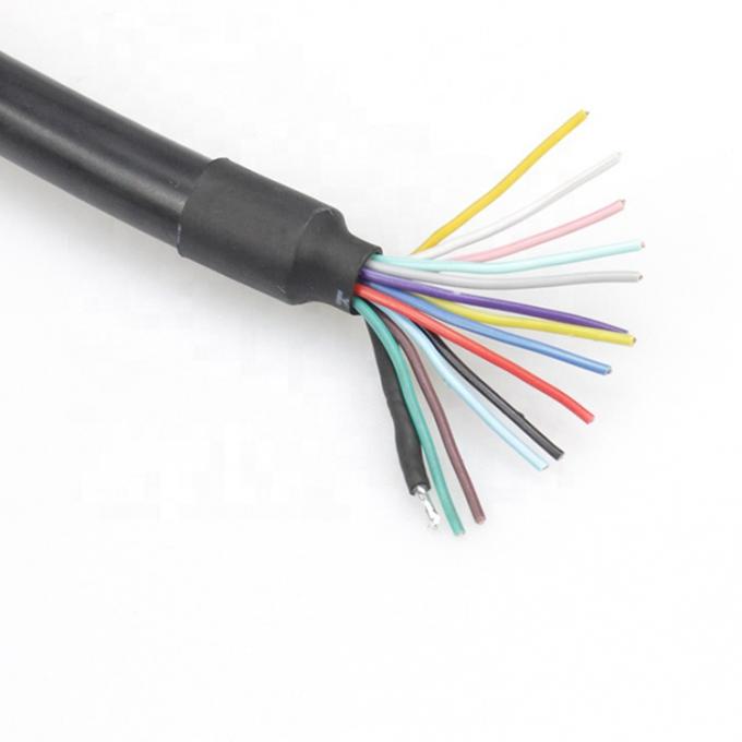 커스텀 1M 2M 쉴드 13 PIN Din 커넥터 오픈 와이어 피그테일 케이블 4