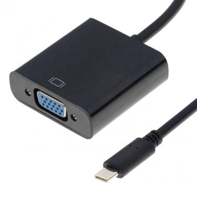 1080P 4K USB 타입 C에서 PC 컴퓨터 노트북용 VGA 변환 어댑터 1