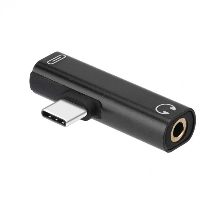 2 in 1 USB 타입 C에서 3.5mm 잭 PD 충전 헤드폰 오디오 어댑터 3