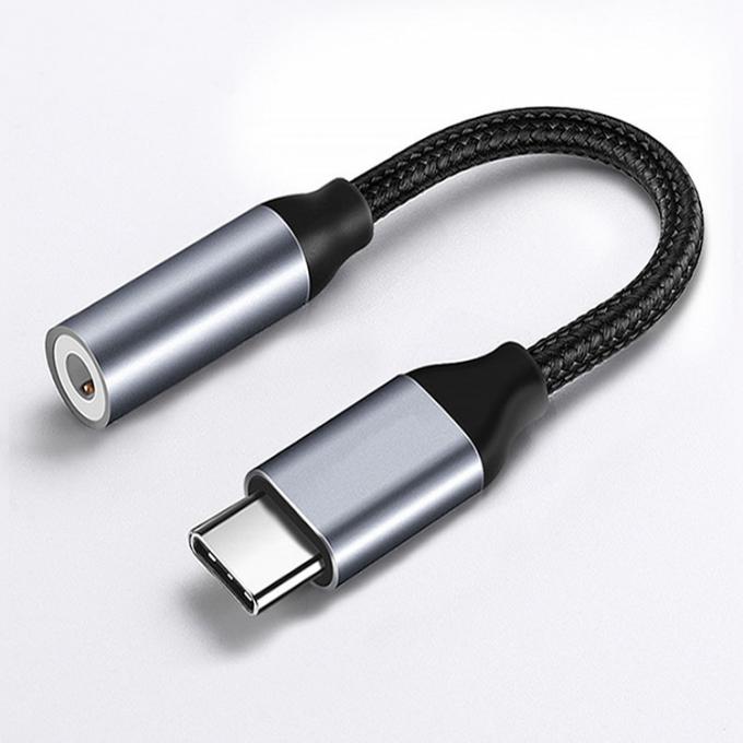 높은 호환성 DAC 넥타이 헤드폰 USB 타입 C에서 3.5mm 오디오 어댑터 0