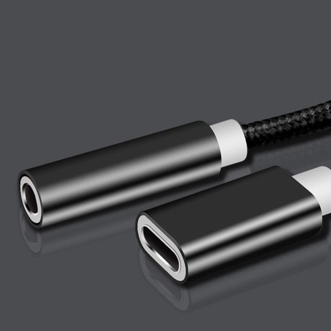 2 in 1 C형에서 3.5mm 충전 헤드폰 오디오 잭 USB C 케이블 휴대용 C형에서 3.5mm 연결 장치 4