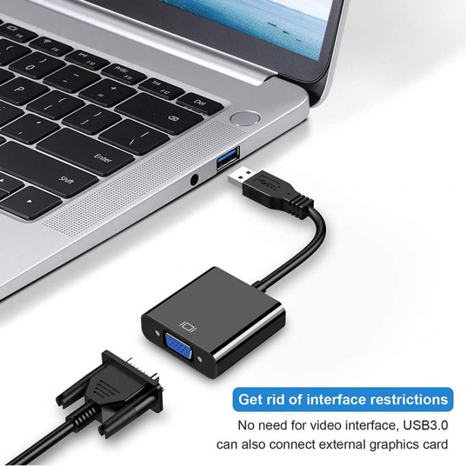 멀티 디스플레이 비디오 변환기 PC용 VGA 어댑터 USB 3.0 노트북 모니터 프로젝터 HDTV 4