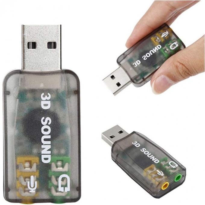 플러그 앤 플레이 5.1 외부 3D 마이크 스테레오 스튜디오 오디오 USB 인터페이스 사운드 카드 어댑터 3.5mm 헤드폰 5