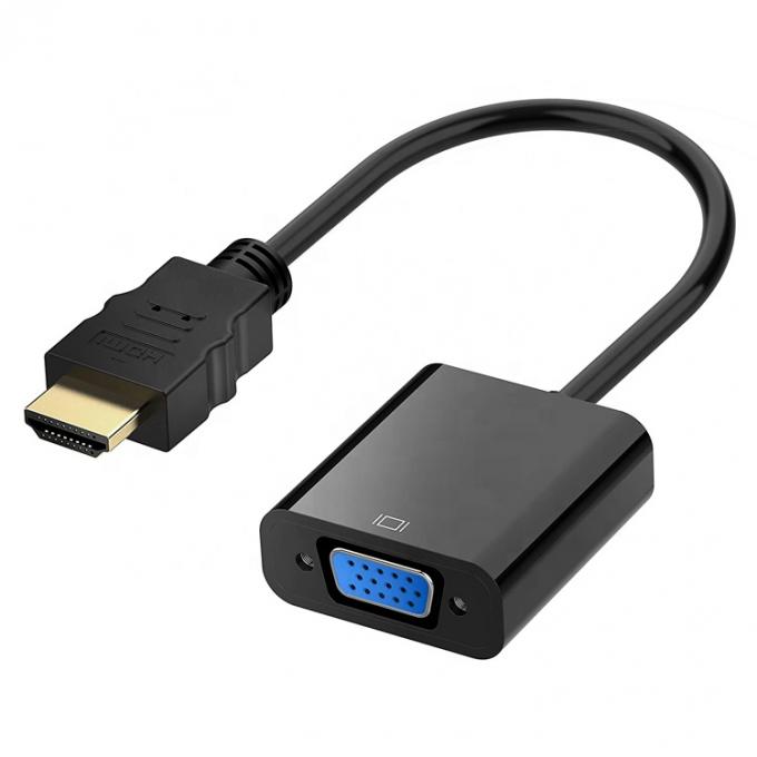 1080P 4K HDM TV I 남성에서 VGA 여성 어댑터 3.5 오디오 잭 전원 컴퓨터 PC 모니터 HDTV 1