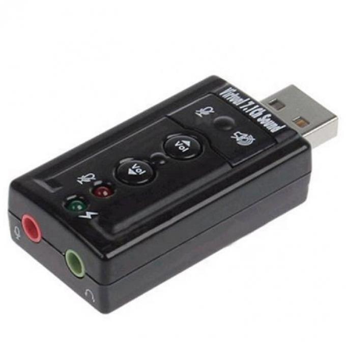 플러그 앤 플레이 오디오 마이크 스튜디오 USB 외부 사운드 카드 어댑터 0