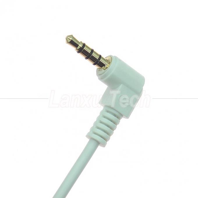 90도 각 남성에서 남성 3.5mm 3 4 폴 TRS TRRS 모노 마이크 스테레오 오디오 잭 패치 어댑터 헤드폰 케이블 2