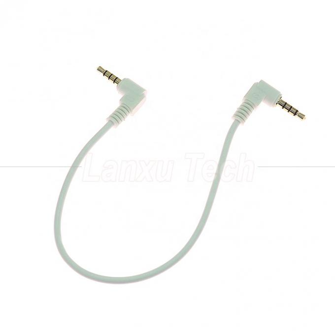 90도 각 남성에서 남성 3.5mm 3 4 폴 TRS TRRS 모노 마이크 스테레오 오디오 잭 패치 어댑터 헤드폰 케이블 0