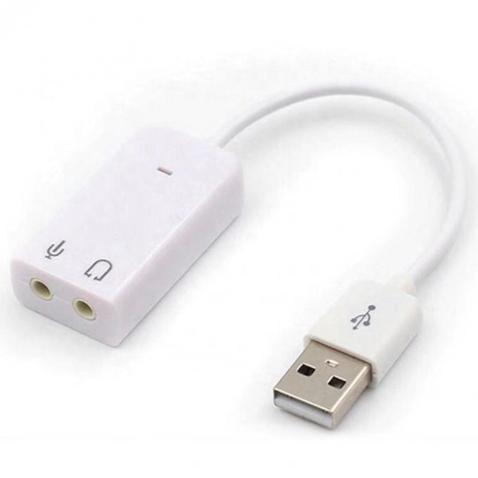 플러그 앤 플레이 오디오 마이크 스튜디오 USB 외부 사운드 카드 어댑터 케이블 0