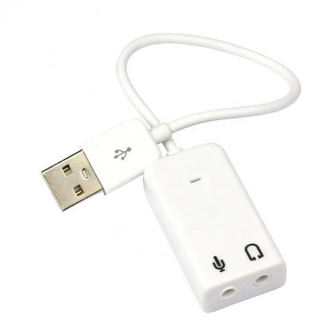 플러그 앤 플레이 오디오 마이크 스튜디오 USB 외부 사운드 카드 어댑터 케이블 1