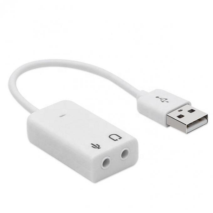 플러그 앤 플레이 오디오 마이크 스튜디오 USB 외부 사운드 카드 어댑터 케이블 3