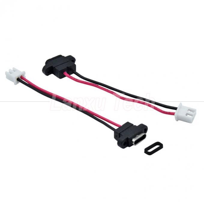 방수 USB 타입 C 여성 소켓 2 핀 4 핀 PH 2.0 XH 2.54 SH1.0 VH ZH MX 커넥터 케이블 1