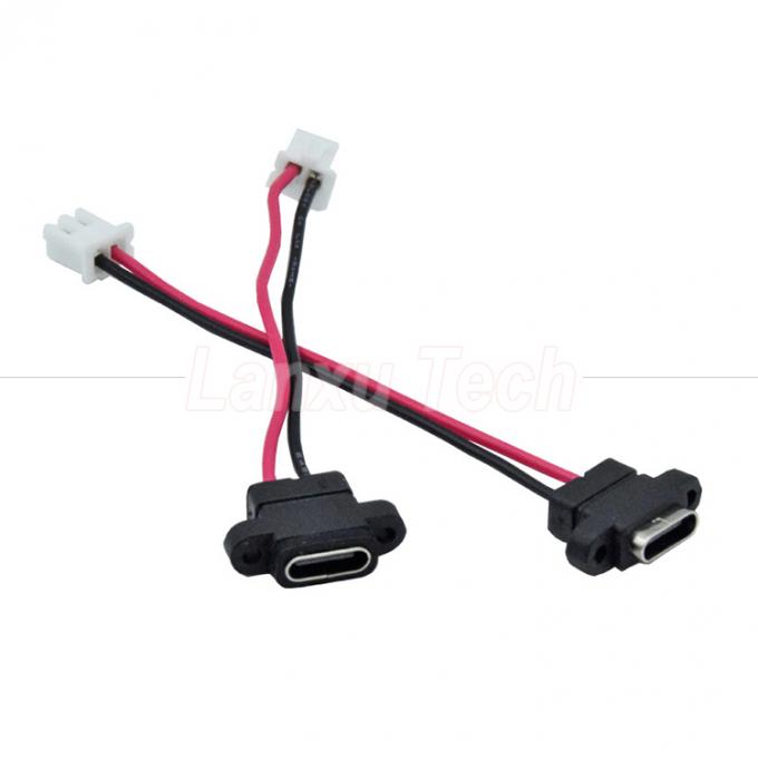 방수 USB 타입 C 여성 소켓 2 핀 4 핀 PH 2.0 XH 2.54 SH1.0 VH ZH MX 커넥터 케이블 3