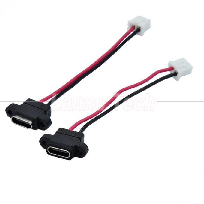 방수 USB 타입 C 여성 소켓 2 핀 4 핀 PH 2.0 XH 2.54 SH1.0 VH ZH MX 커넥터 케이블 2