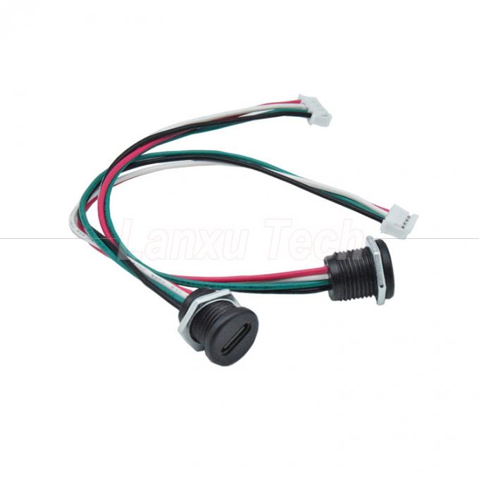 방수 USB 타입 C 여성 소켓 잭 4 핀 PH 2.0 XH 2.54 SH1.0 VH ZH MX 커넥터 케이블 3