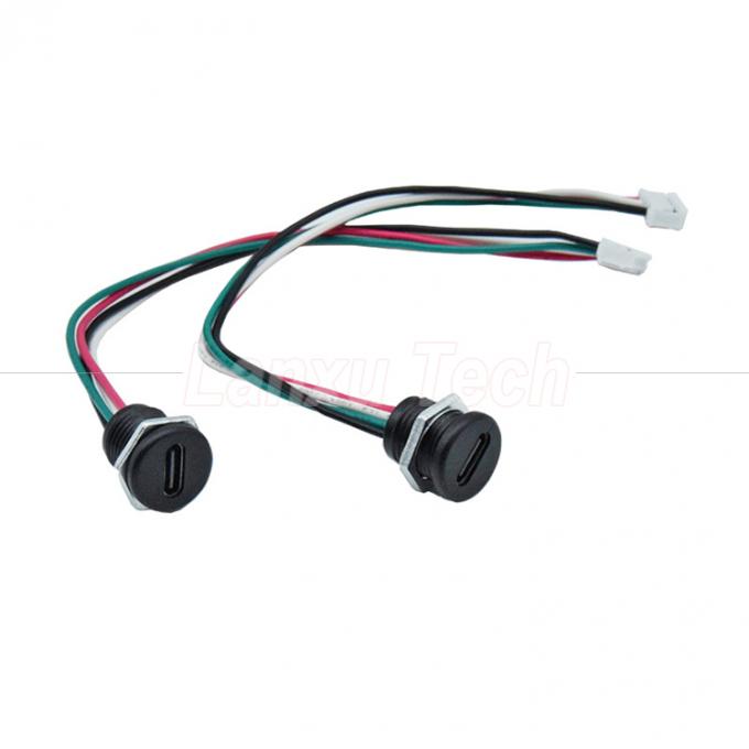 방수 USB 타입 C 여성 소켓 잭 4 핀 PH 2.0 XH 2.54 SH1.0 VH ZH MX 커넥터 케이블 1