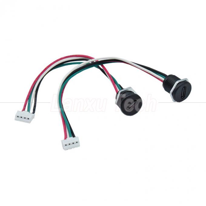 방수 USB 타입 C 여성 소켓 잭 4 핀 PH 2.0 XH 2.54 SH1.0 VH ZH MX 커넥터 케이블 0