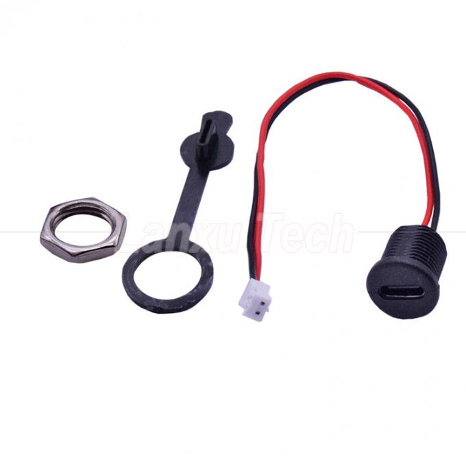 방수 캡 USB 타입 C 여성 소켓 잭 2 핀 PH 2.0 XH 2.54 SH1.0 VH ZH MX 커넥터 케이블 3
