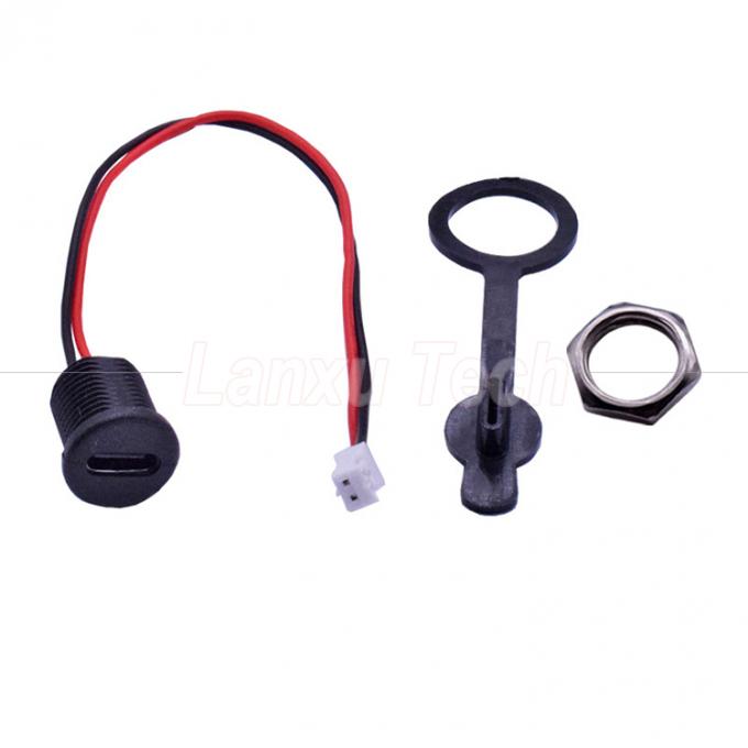방수 캡 USB 타입 C 여성 소켓 잭 2 핀 PH 2.0 XH 2.54 SH1.0 VH ZH MX 커넥터 케이블 4
