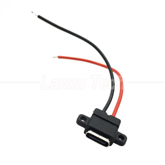 물 막성 USB 타입 C 용접자 노트북 프린터용 여성 잭 소켓 와이어 케이블 3