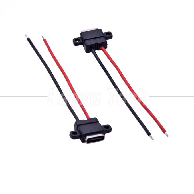물 막성 USB 타입 C 용접자 노트북 프린터용 여성 잭 소켓 와이어 케이블 1