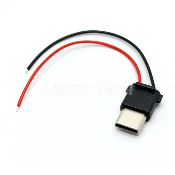 전화 전원 은행용 USB 타입 C 2 핀 남성 플러그 커넥터 케이블 2