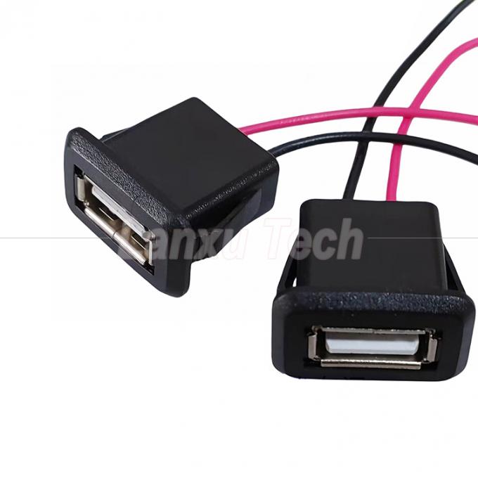 물 막성 USB 타입 A 여성 소켓 마운트 2 핀 와이어 케이블 LED 램프 장난감 2
