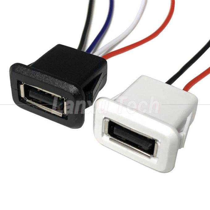 물 막성 USB 타입 A 여성 소켓 마운트 2 핀 와이어 케이블 LED 램프 장난감 5
