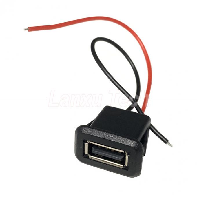 물 막성 USB 타입 A 여성 소켓 마운트 2 핀 와이어 케이블 LED 램프 장난감 6