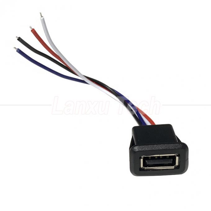 물 막성 USB 타입 A 여성 소켓 마운트 2 핀 와이어 케이블 LED 램프 장난감 8