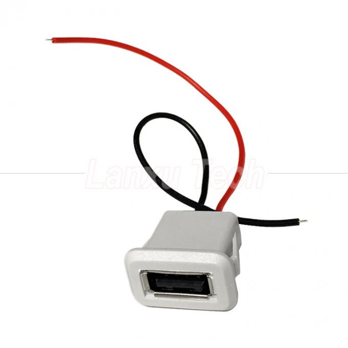 물 막성 USB 타입 A 여성 소켓 마운트 2 핀 와이어 케이블 LED 램프 장난감 7