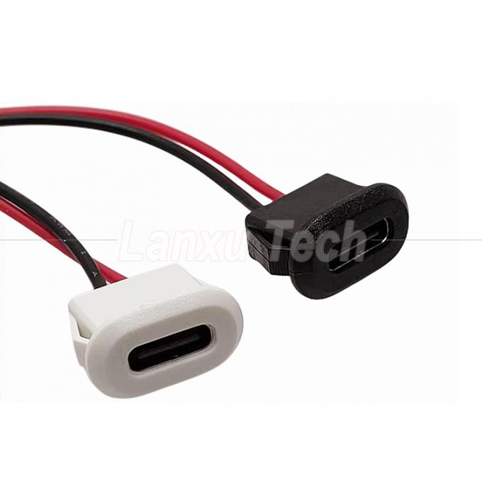 램프 차량용 유체성 USB 타입 C 2핀 여성 소켓 와이어 케이블 3