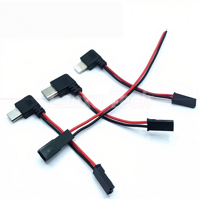 90도 오른쪽 각 USB 8 핀 마이크로 타입 C에서 JST SYP 커넥터 케이블 오토바이 라이더 자석 휴대 전화 홀더 1