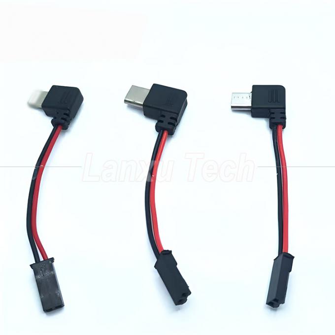 90도 오른쪽 각 USB 8 핀 마이크로 타입 C에서 JST SYP 커넥터 케이블 오토바이 라이더 자석 휴대 전화 홀더 0
