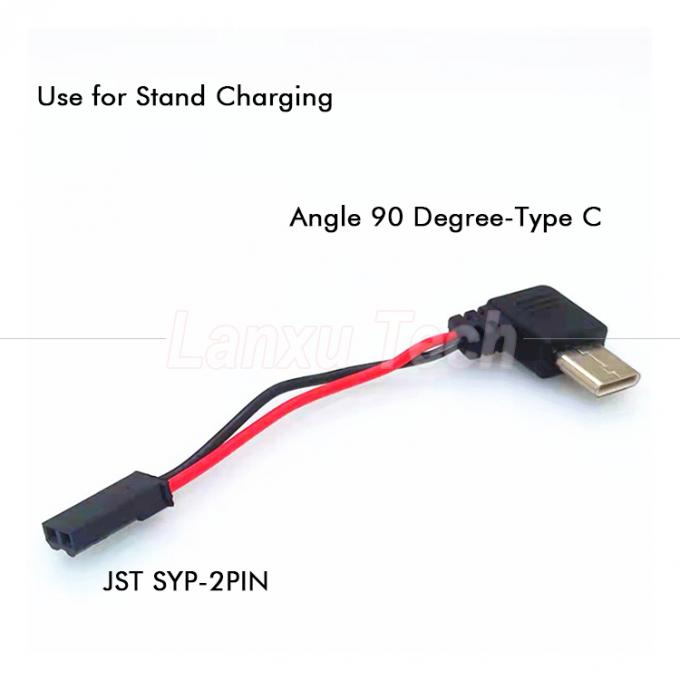 90도 오른쪽 각 USB 8 핀 마이크로 타입 C에서 JST SYP 커넥터 케이블 오토바이 라이더 자석 휴대 전화 홀더 3